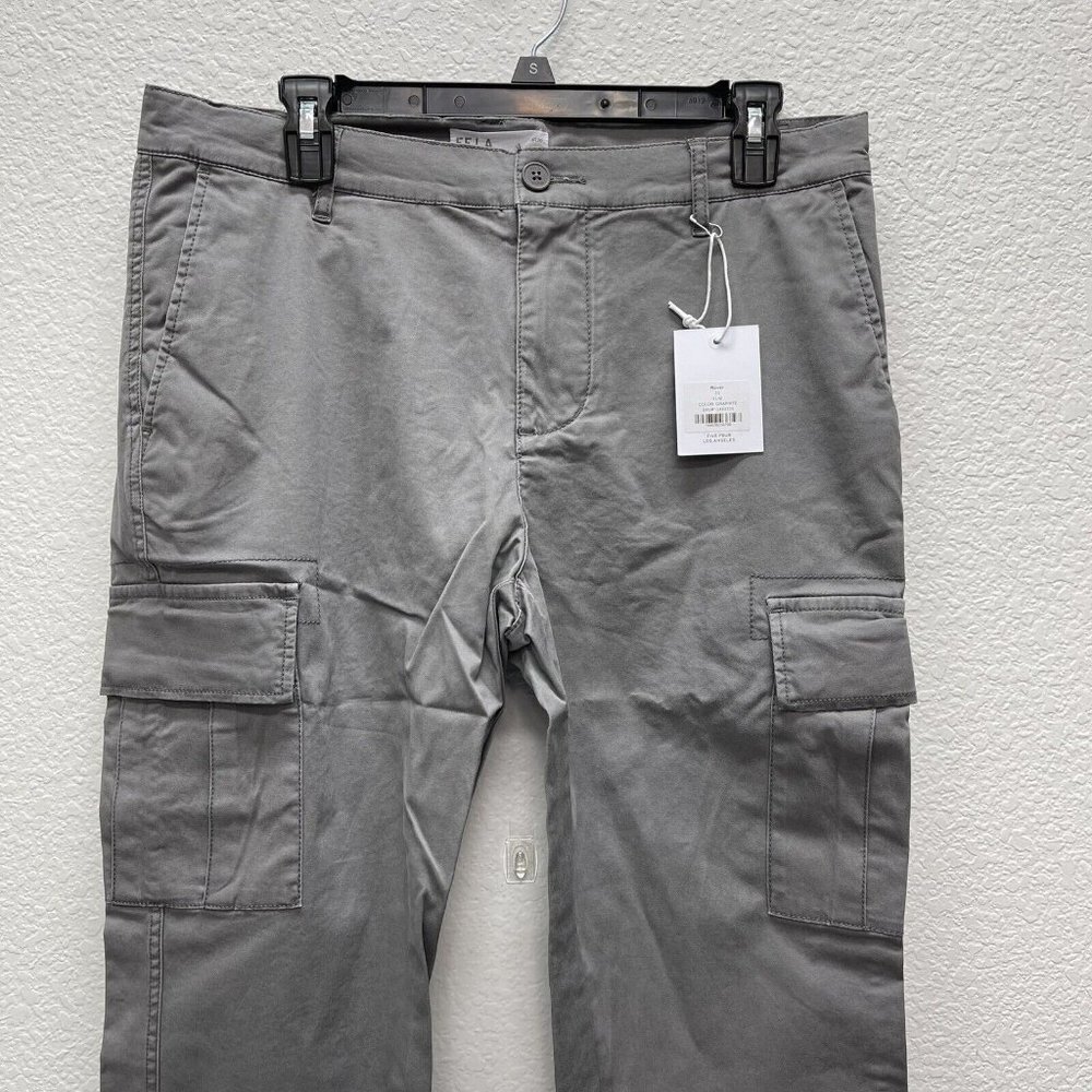Five Four Los Angeles Men's Rover Cargo Pants Graphite Gray Size 33 SLIM NWT - Picture 3 of 6